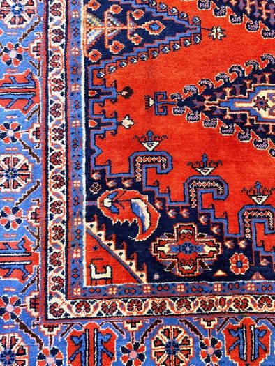 Large Vintage Handknotted Wiss Wool Rug