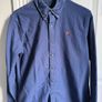 Abercrombie & Fitch logo oxford shirt in dark blue Image 5