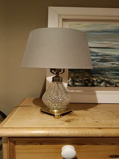 table lamp hand cut glass