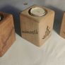 Candle Holders Set of 3 Hardwood Image 6