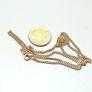 Vintage French 18ct Solid Gold Curb Chain Necklace 750 Eagle Hallmark 7g Image 3