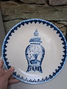 Vintage blue and white Plate Chinese