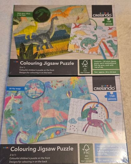 Colouring jigsaws