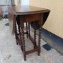 Antique Solid Oak Gateleg Drop Leaf Table Image 4