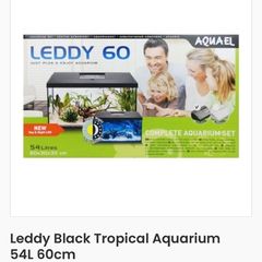 AQUAEL leddy black tropical aquarium 54L 60cm