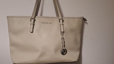 Large Michael Kors bag jet set saffiano leather