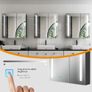 LED Bathroom Mirror Cabinet with Shaver Socket  630 x 650mm, 2-Door Wall-Mounted Vanity with Anti-Fog Demister, 3-Colour Dimmable Lighting Adjustable Glass Shelves Image 4