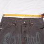Revenge Charcoal Grey Brown Embroidered Logo Straight Leg Denim Jeans W31/L29 Image 9
