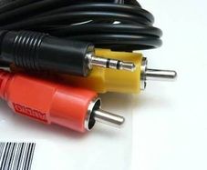 HP Photosmart R & M Series AV Cable 2.5mm plug to RCA video