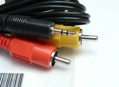 HP Photosmart R & M Series AV Cable 2.5mm plug to RCA video