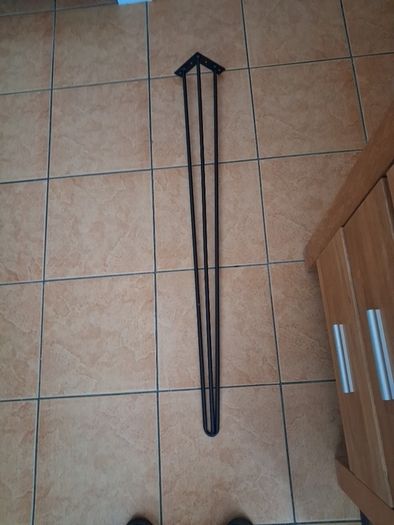 Hairpin Table / Desk Legs x4 Black Metal, New unused.