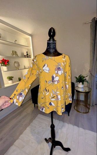 Ladies Mustard Long Sleeved Top from Dunnes Stores UK 12-14 / EU 40-42