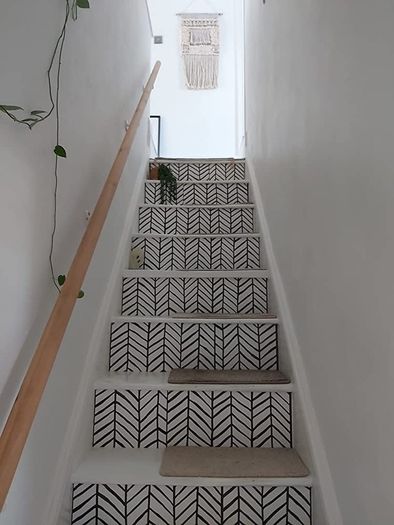 Geometric Pattern Modern Minimalist Wallpaper Herringbone Black White Vinyl Self Adhesive Wallpaper Decoration for Thanksgiving Christmas Day MULTIPLE SIZES AVAILABLE (FREE SHIPPING)