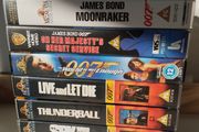 James Bond 007 VHS Collection  8 Tape Lot