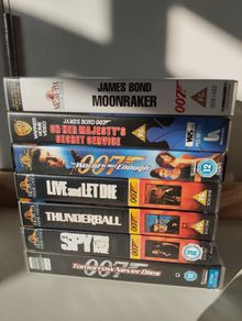 James Bond 007 VHS Collection  8 Tape Lot