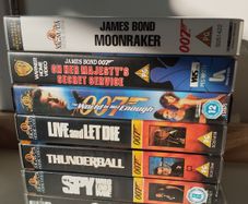 James Bond 007 VHS Collection  8 Tape Lot