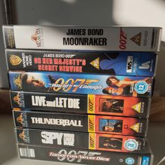 James Bond 007 VHS Collection  8 Tape Lot