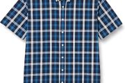 Seidensticker Men's Regular Fit Short Sleeve Shirt, Checked Dark Blue, Size L
