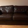 Brown Leather Sofa Free to Take Image 2
