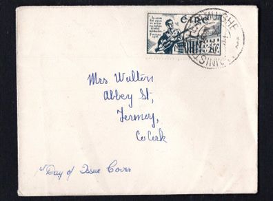 1941 Ireland 25th Anniversary of the Easter Rising (pictorial issue) Commemorative Stamp First Day Cover on plain cover with Mainistir Fhear Muighe (Fermoy, Cork) Cancel