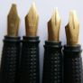 Vintage  Manuscript Fountain Pen - Black Calligraphy Set - Five Tips, Cartridges Image 3