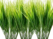 12 Bundles Artificial Plants Grass Plastic Greenery Shrub Bushes Plastic Wheat Grass for Indoor Outdoor Home Garden Decoration