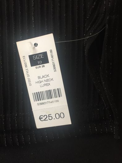 Bnwt Black sparkling top