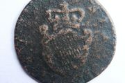 1754 George II Irish Hibernia Half-Penny Coin