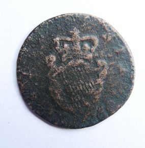 1754 George II Irish Hibernia Half-Penny Coin