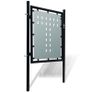 Black Single Door Fence Gate 100 x 150 cm Image 2