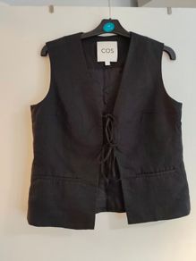 COS Black Tie-Front Waistcoat, EUR 38 / UK 10