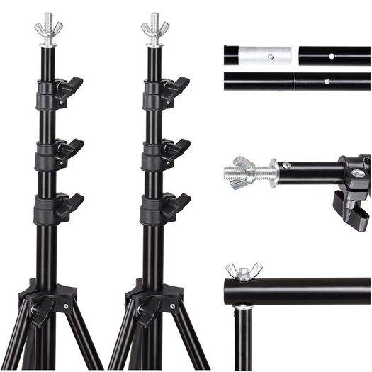 Photography Studio Backdrop Stand Photo Video Studio Background Stand Backdrop Support System Kit Scenery Shelf Frame Light Kit