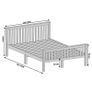 4Ft (Small Double) solid wood bed Image 4