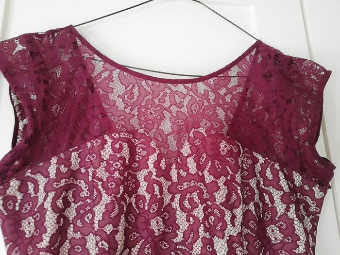 Burgundy lace dress size 14