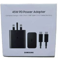 Samsung Original 45w Pd Power Adapter & Usb-c Cable Black Ep-t4510 Official