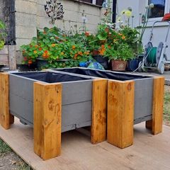 Premium Handcrafted Wooden Planter Set