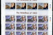 2003 Ireland Centenary of 1803 Rebellion Commemorative Stamp Sheetlet Plate 1A1A1A1A  Mint Never Hinged (MNH)
