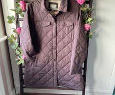 jacket fat face shacket quilted size 14 plum/ brown shade
