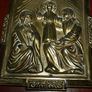 Vintage Heavy Cast Iron Religious Image 7" X 5,5" Image 8