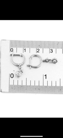 Natural Diamond Hoop Earrings White gold Brand New