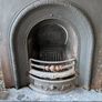 Genuine Victorian Cast Iron Fireplace Insert & Matching Fender Image 6