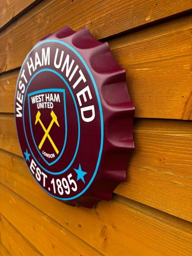 West Ham metal wall bottle cap