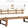 Garden Bench 2-in-1 with Padding 190 cm Solid Acacia Wood Image 6
