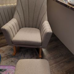 Rocking arm chair and foot stool