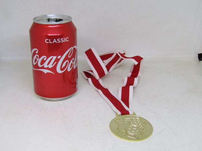 Lego Soccer Football Metal Medal With Ribbon Red And White This Is A Metal Medal From 2002
