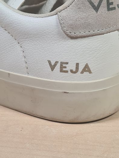 Womens VEJA CAMPO trainers runners white leather grey suede Logo Size UK 5 EU 38 (AT1)