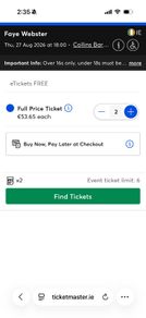 2 x Faye Webster Tickets Dublin