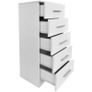 Tall Chest of Drawers Chipboard 41x35x106 cm White Image 3