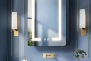 Bathroom Mirror Cabinets with Led Lights, Aluminum Alloy Wall Mounted Bathroom Cabinet Led Bathroom Mirror, 3 Colors Anti Fog, Adjustable Shelves, Touch Sensor, Concealed Storage
