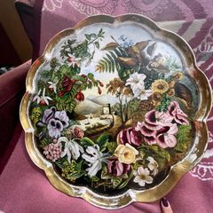 Antique Derby Decorative Plate (tray)